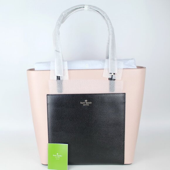 NWT Kate Spade Colorblock Leather Tote | Chic Work & Everyday Bag | Office Glam - Picture 8 of 12
